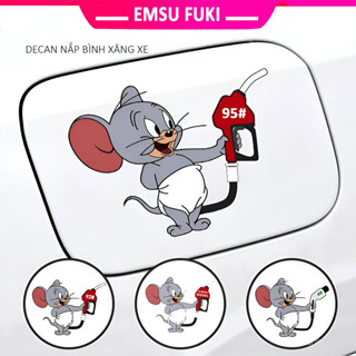  Decan Dán Xe Ô Tô Hình Chuột Jerry Dán Nắp Bình Xăng Che Vết Xước Trang Trí Xe 