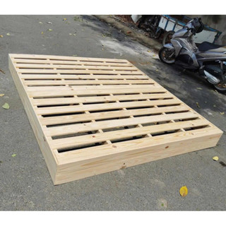   HOẢ TỐC HCM  Giường Pallet Gỗ Thông Hình Hộp Kín Chân Nhập Khẩu Mỹ Bóng Mịn Chân Cao 10cm và 15cm - Pallet Gỗ Gấp Gọn 