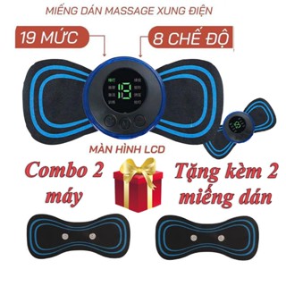 [ Giá Mở Bán ] Combo 2 Máy Massage Toàn Thân 8 Chế Độ-19 Cường Độ Giảm Đau Nhức Hiệu Quả Tặng Kèm 2 Miếng Dán Thay Thế