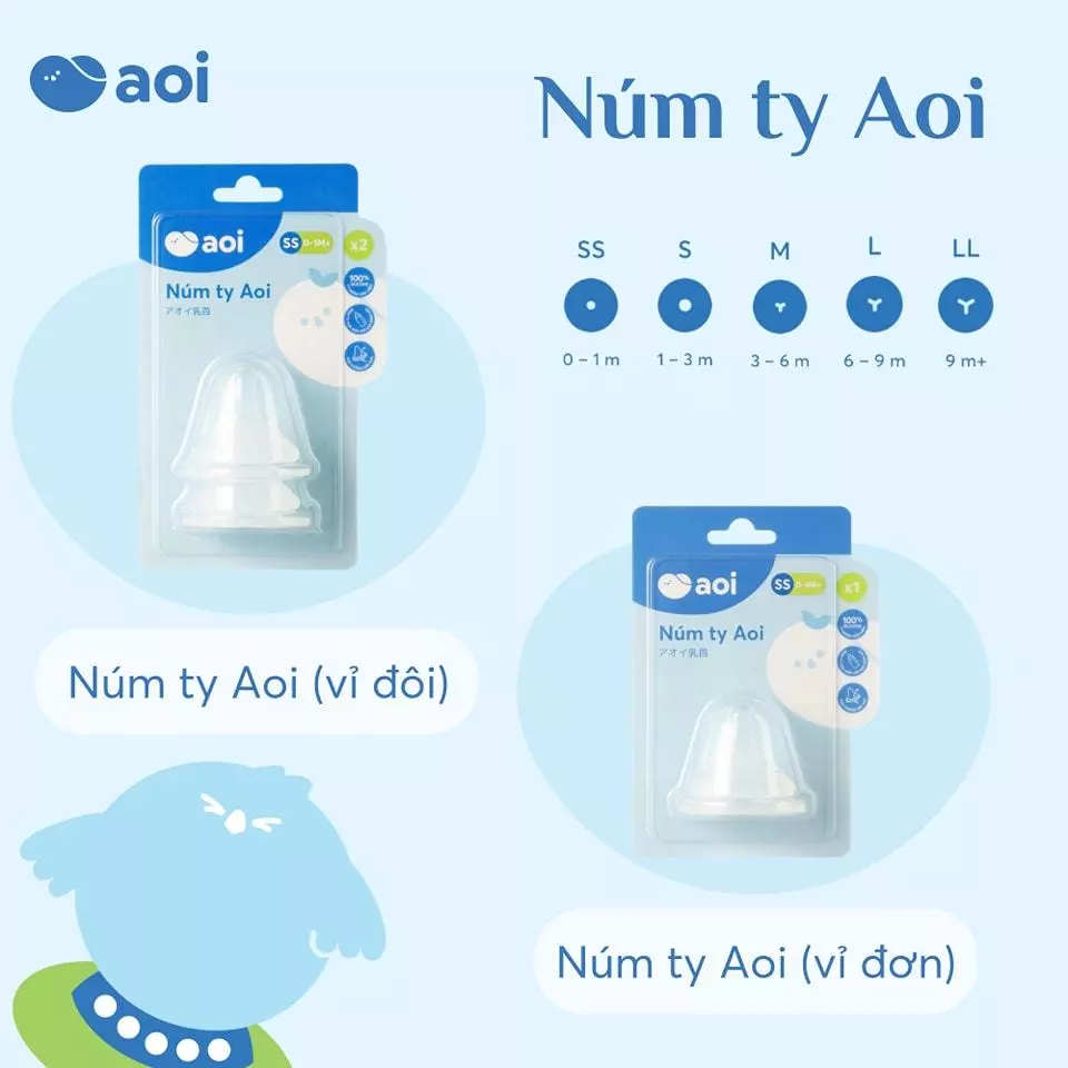 Núm Ty Aoi mẹ và bé đủ size - SS,S,M,L,LL
