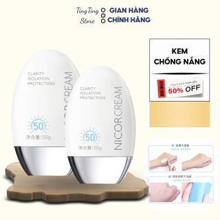 Kem Chống Nắng Nicor SPF50ml,  Kem Độ Phóng Đại Cao Bảo Vệ Da Dưỡng Ẩm Chống Thấm Nước Và Mồ Hôi Lâu