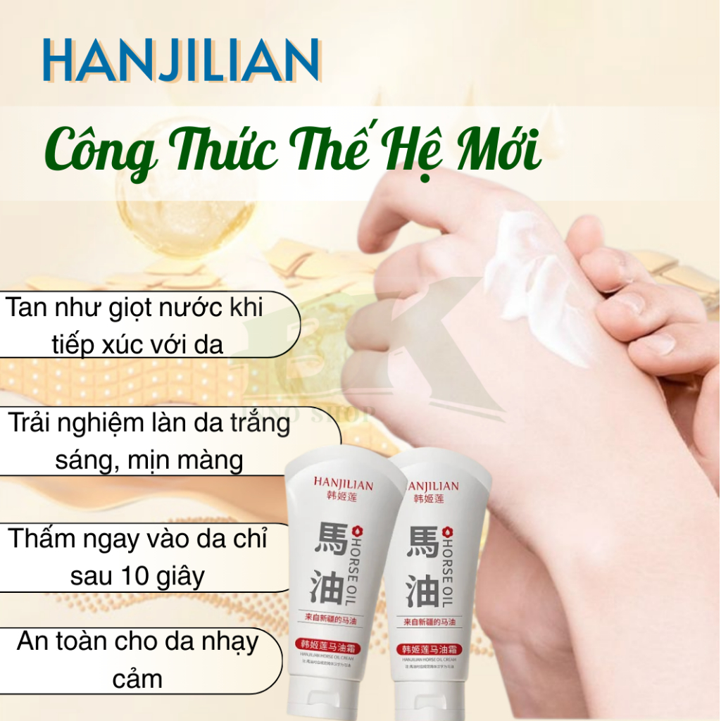 Kem Dưỡng Tay HANJILIAN Nhật 80g – Xóa Nhăn, Mờ Nám, Giảm Đốm Nâu, Dưỡng Trắng Da Tay, Cấp Ẩm Chống Lão Hóa | BK INNO
