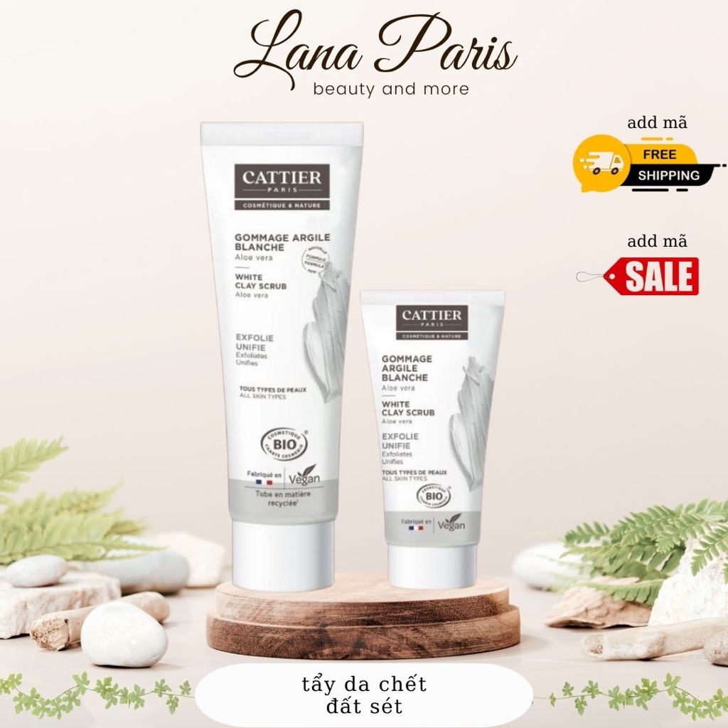 Tẩy da chết Cattier Pháp 100ml hãng pháp