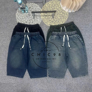 Quần Jean Nữ Dáng Ngố Qua Gối Form Baggy Thụng Cạp Cao Lưng Thun BigSize Đến 73 kg