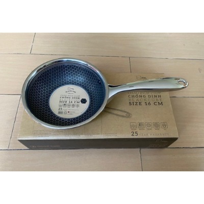 Chảo Sâu Chống Dính fivestar  Inox 304 3 Lớp Đáy Liền CUBE,CHẢO CUBE