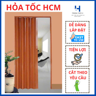 [HỎA TỐC HCM] Cửa Nhựa Xếp, Cửa Lùa Nhà Vệ Sinh 70x1M8, 80x1M8, 1Mx1M8 - Tiện Lợi, Dễ Dàng Lắp Đặt
