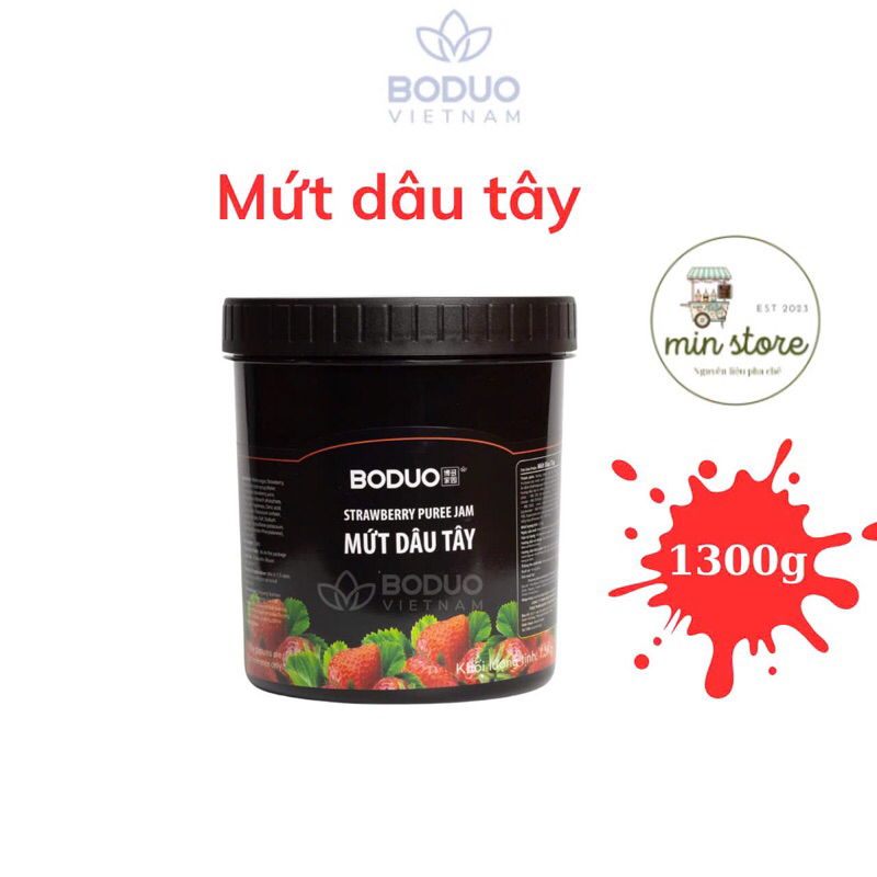 Mứt Dâu tây Boduo hộp 1kg3