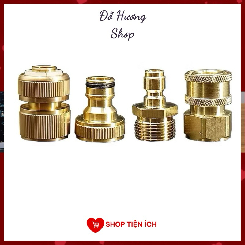 Bộ khớp nối nhanh Đầu VÀO, đầu RA của máy rửa xe gia đình-FULL ĐỒNG