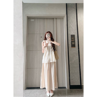  Set  lẻ áo   lẻ quần YẾM REN CỔ xuông xinh Samhyewear Thời Trang Nữ 