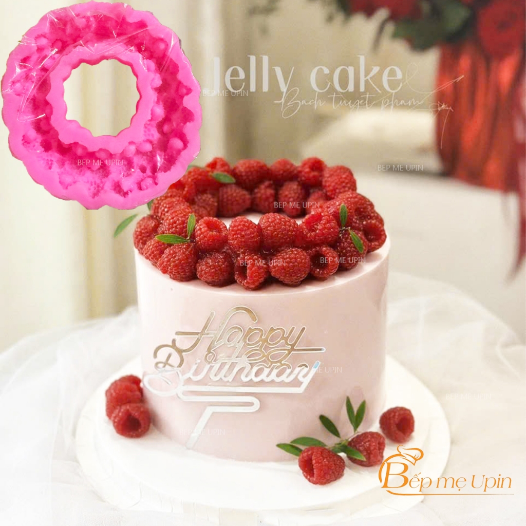 Khuôn silicon vòng tròn mâm xôi vòng phúc bồn tử