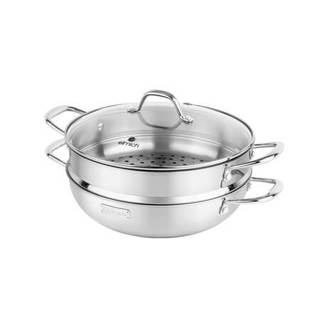 Nồi Hấp Đa Năng Inox Liền Khối Elmich Trimax CZ EL-3832 size 28cm - Bảo Hành Chính Hãng