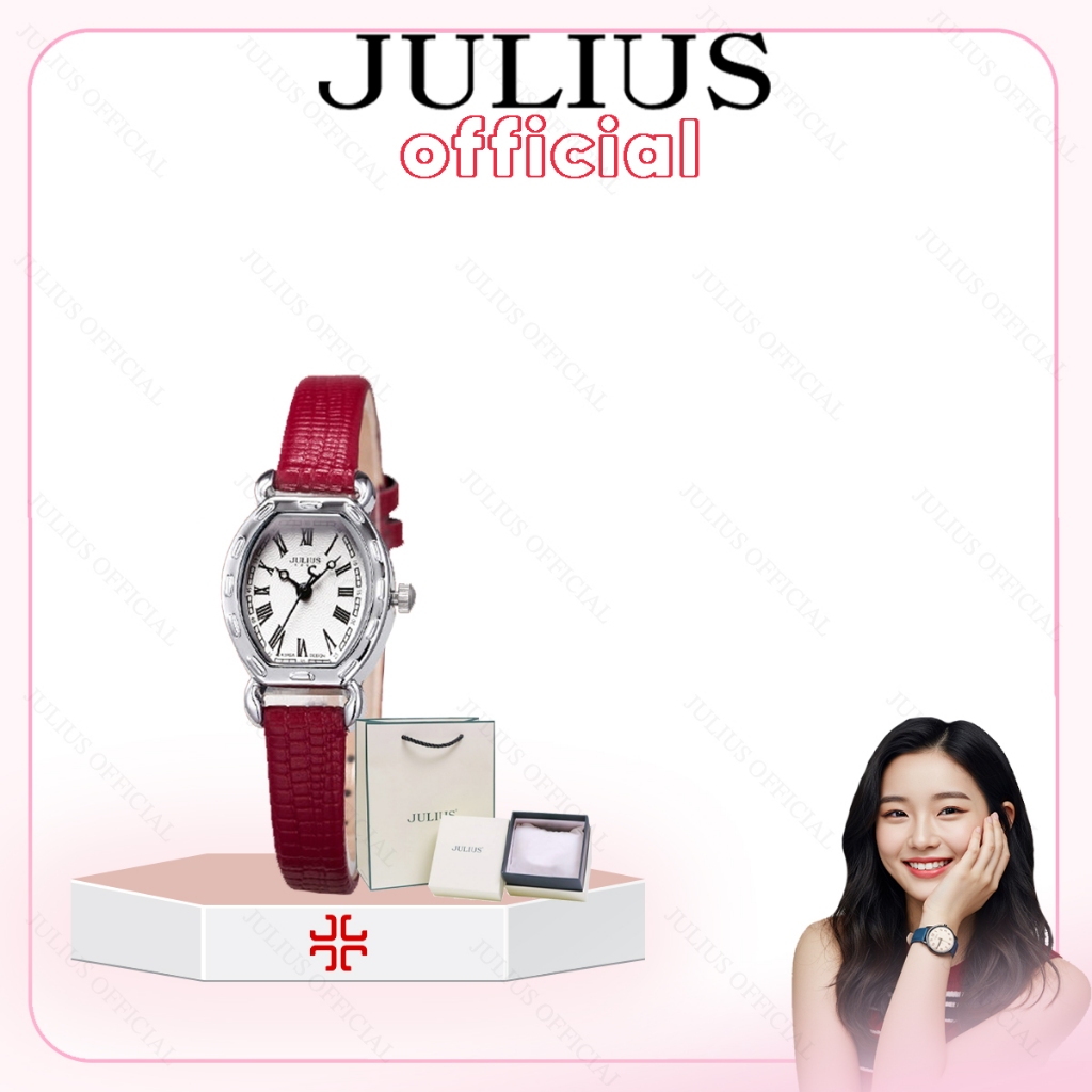 Julius JA-544 dây da đỏ, đồng hồ nữ dây da | Julius Official