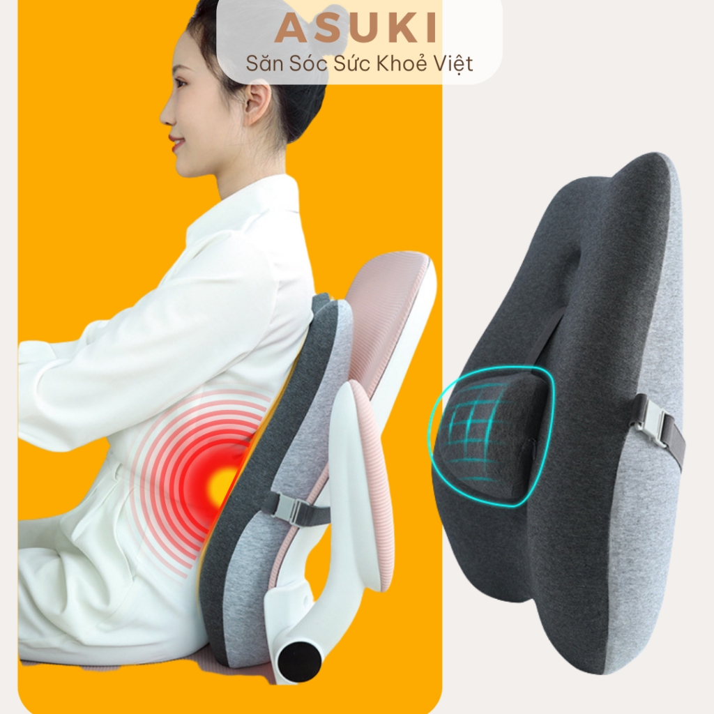 Gối Tựa Lưng Công Thái Học Chống Thoát Vị Đĩa Đệm Asuki