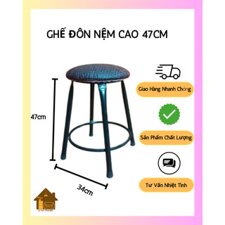 Ghế Đôn  -Ghế đôn tròn -Ghế đẩu cao chắc chắn, hiện đại, tiện lợi -Cao 47cm- HOME DECOR.