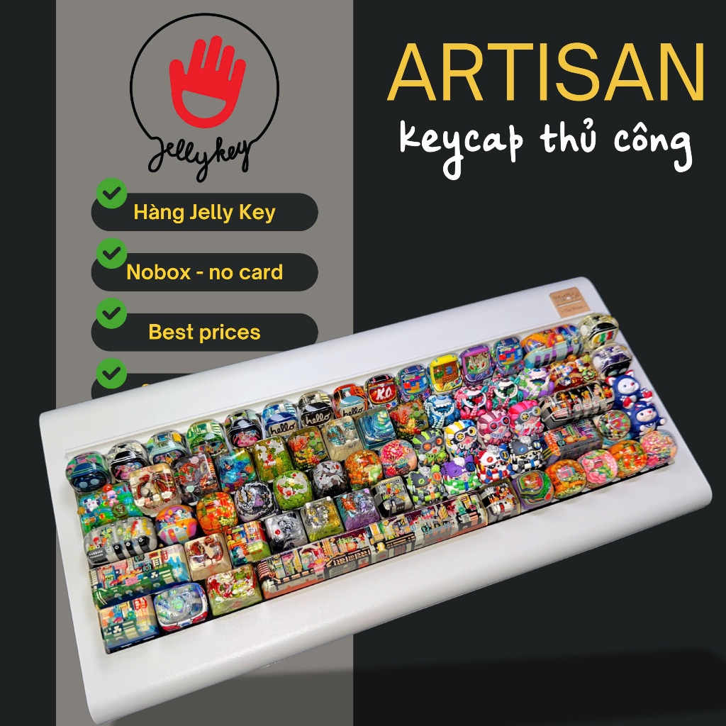 [Chính Hãng] Keycap Resin Artisan | Full logo And Serial Number | Đủ Size | Hàng Chuẩn Hãng Từ Nhiều