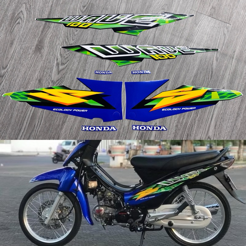 Tem wave thái 2004 màu xanh / tem 3 lớp