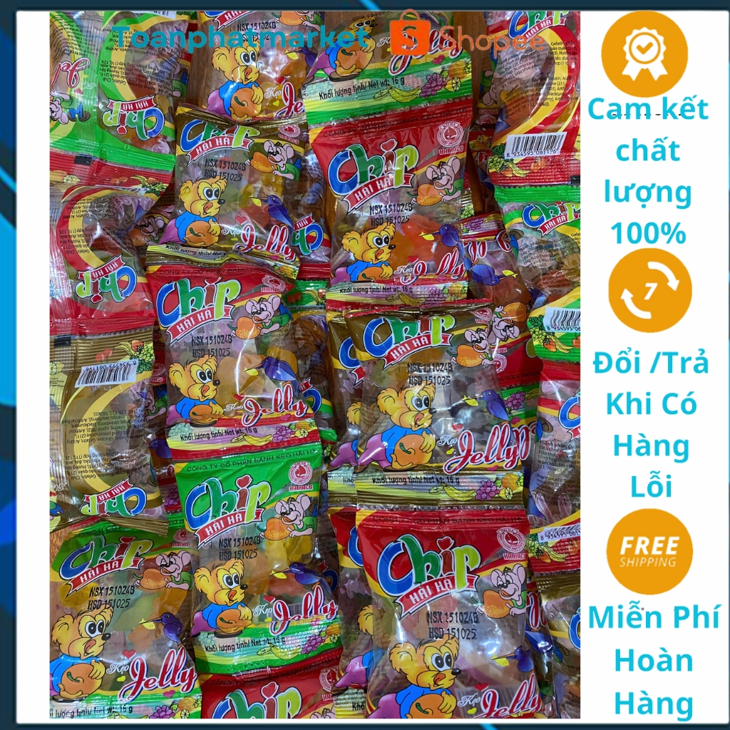 Dây 10 gói kẹo chíp chíp jelly hải hà 16gam/1 gói