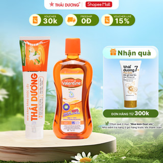 Bộ chăm sóc răng miệng toàn diện - Kem đánh răng Thái Dương 150g & Nước súc miệng Valentine 500ml