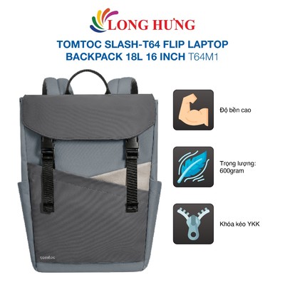 Ba lô Tomtoc Slash-T64 Flip Laptop Backpack 18L 16 inch T64M1 - Hàng chính hãng