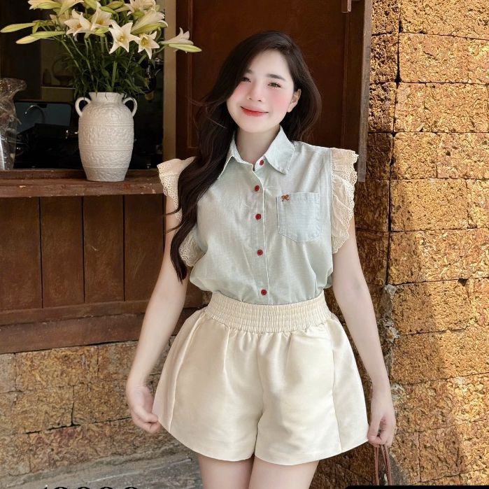 áo nữ kiểu sang chảnh,áo kiểu nữ dễ thương,MẪU MỚI NHẤT bò tay ren cao cấp hot trend gơn phố AD46 | BigBuy360 - bigbuy360.vn