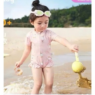  Bikini bé gái B040 6-20kg họa tiết vịt. bộ đồ bơi trẻ em 