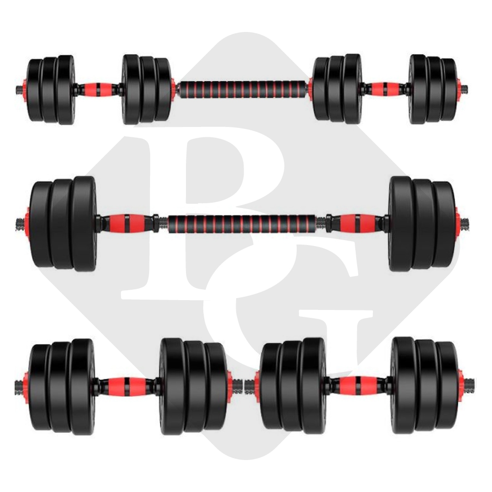 [MALL] BG Bộ tạ đôi tạ nhựa đen PVC 20KG cao cấp đa năng thiết kế mới