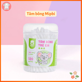 Tăm bông trẻ em kháng khuẩn Mipbi hộp 120 pcs