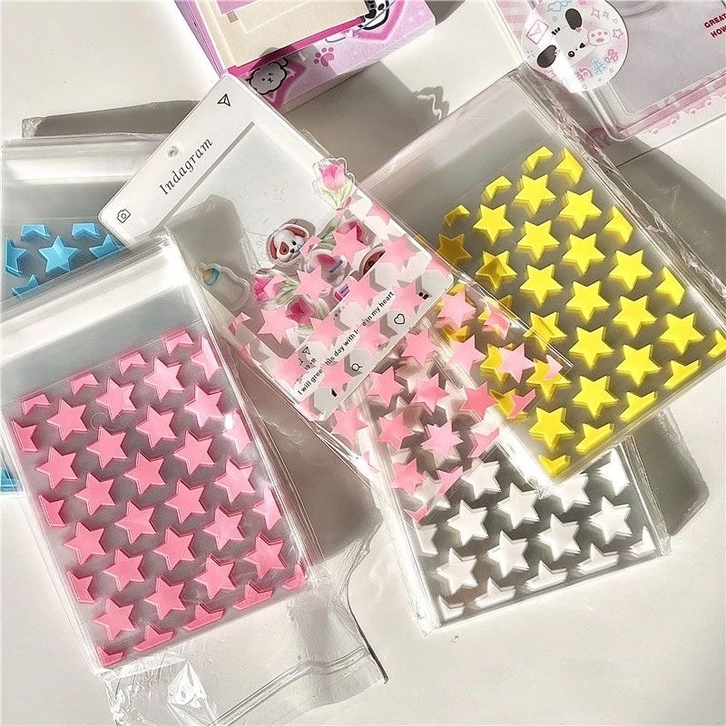 ✨✨50 Chiếc Ngôi Sao Tự Niêm Phong Túi Bao Bì Toploader Trong Suốt Bao Bì Túi Bảo Quản Túi Mini Người Tổ Chức