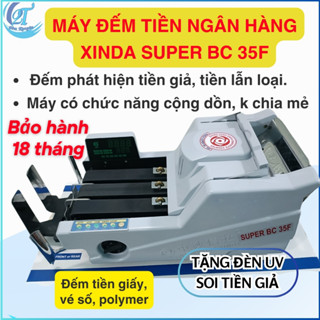 Máy đếm tiền ngân hàng XYNDA XD super bc35F, máy phát hiện tiền giả, tặng đèn UV soi tiền giả