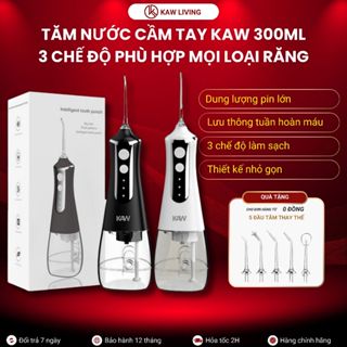 Tăm nước cầm tay vệ sinh răng miệng KAW 386F 300ml, sử dụng dễ dàng, tặng kèm 5 đầu tăm BH 12 Tháng