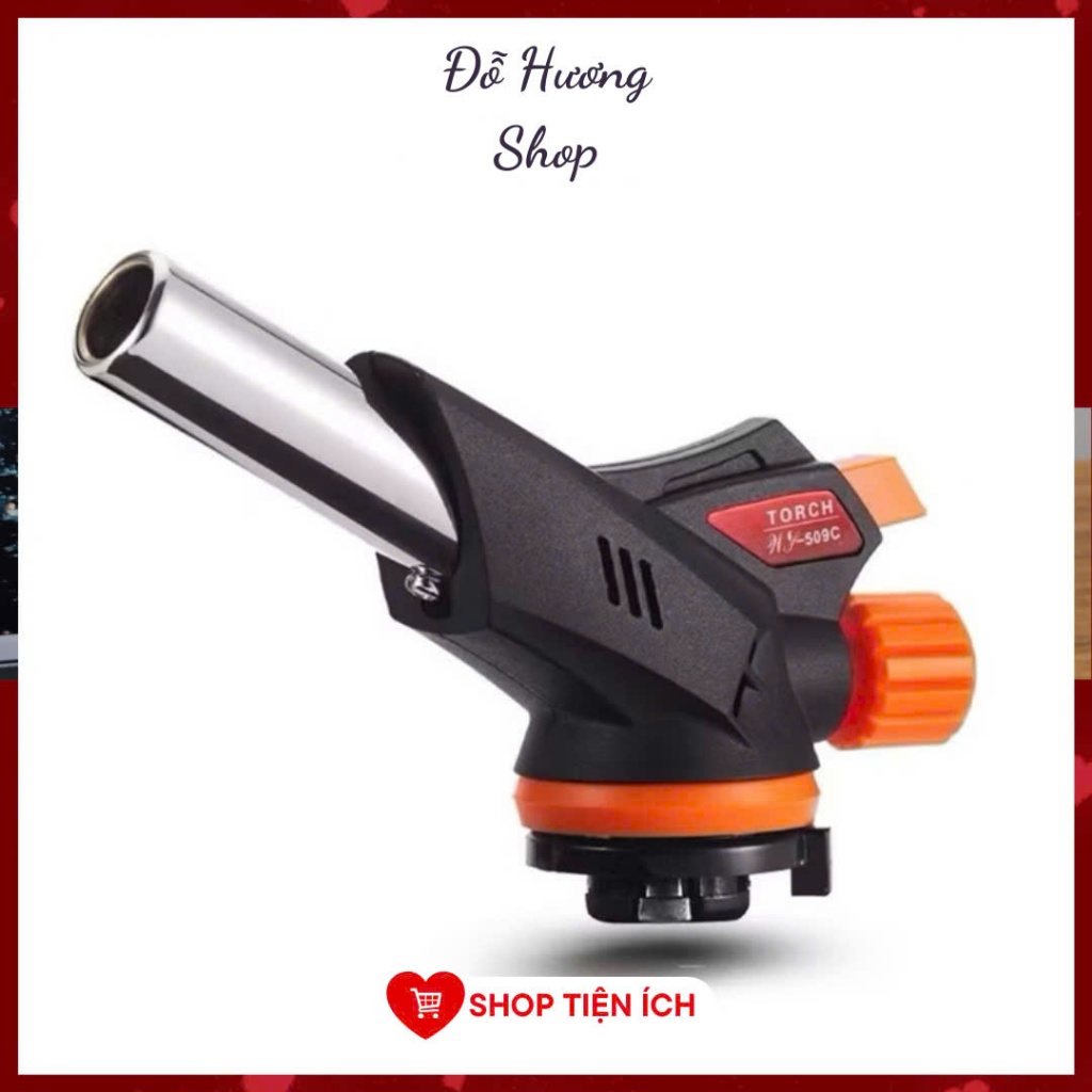 Đèn khò bằng gas 509C- Đầu khò gas mini - Khò gas cầm tay ống thép không rỉ
