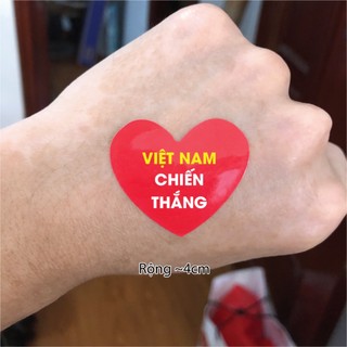 Sticker 50 tem cờ trái tim, tem cờ việt nam