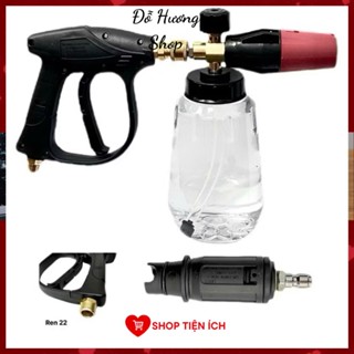  Bình xịt bọt tuyết 1L cao cấp lắp máy rửa xe mini,máy rửa xe áp lực cao  Cổ lớn  