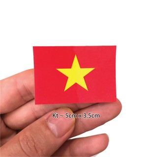 Sticker 50 tem cờ trái tim, tem cờ việt nam