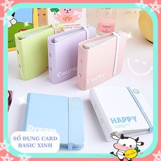 Sổ Đựng Card Ảnh Lomo Bo Góc Collect Book Mini Sổ Còng Dễ Thương Bò Sữa VPBL30