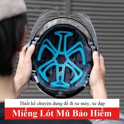 Đệm lót mũ bảo hiểm MYT Miếng lót mũ bảo hiểm silicon bảo vệ da đầu thoáng mát phù hợp nhiều loại mũ