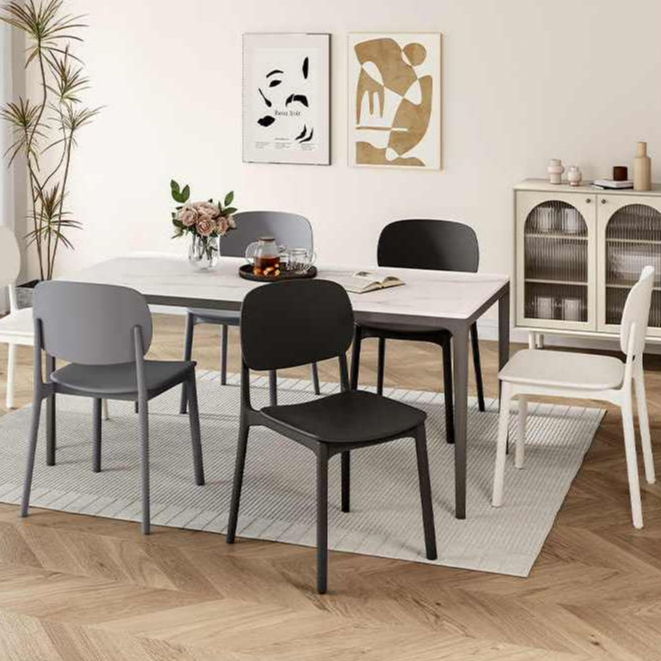 IB Ghế nhựa  tựa lưng xếp chồng Ghế câu cá Ghế ăn Bền và dễ vệ sinh Nhiều màu sắc Không cần cài đặt | BigBuy360 - bigbuy360.vn