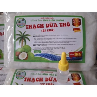 THẠCH DỪA THÔ BÍCH LIÊN DƯƠNG giá cho khách lẽ 1 gói 0.5 kg ( tặng kèm hương, giá gốc 55 k  giảm còn 40 k)