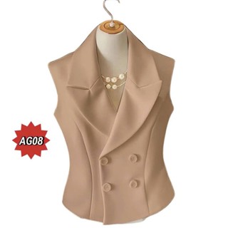 Áo Gile Nữ Thiết Kế Vest cổ chữ V Sang Trọng, Thời Thượng - Form ôm Tôn Dáng , Che Khuyết Điểm