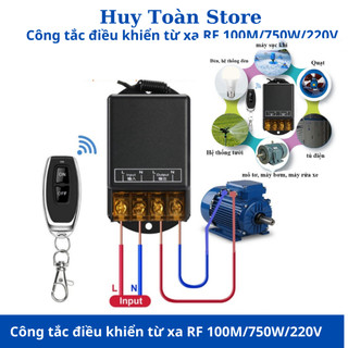 Công tắc điều khiển từ xa cho máy bơm nước RF 100M 30A 220V Công suất lớn Xuyên tường có nút học lệnh