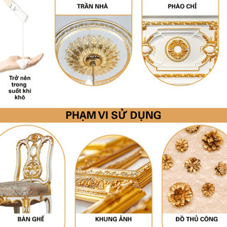 Keo Dát Vàng, Phủ Bảo Vệ Gốc Nước, Dát Vàng Tượng, Phào Chỉ Thạch Cao , Nội Thất, Đồ Thủ Công-80ml