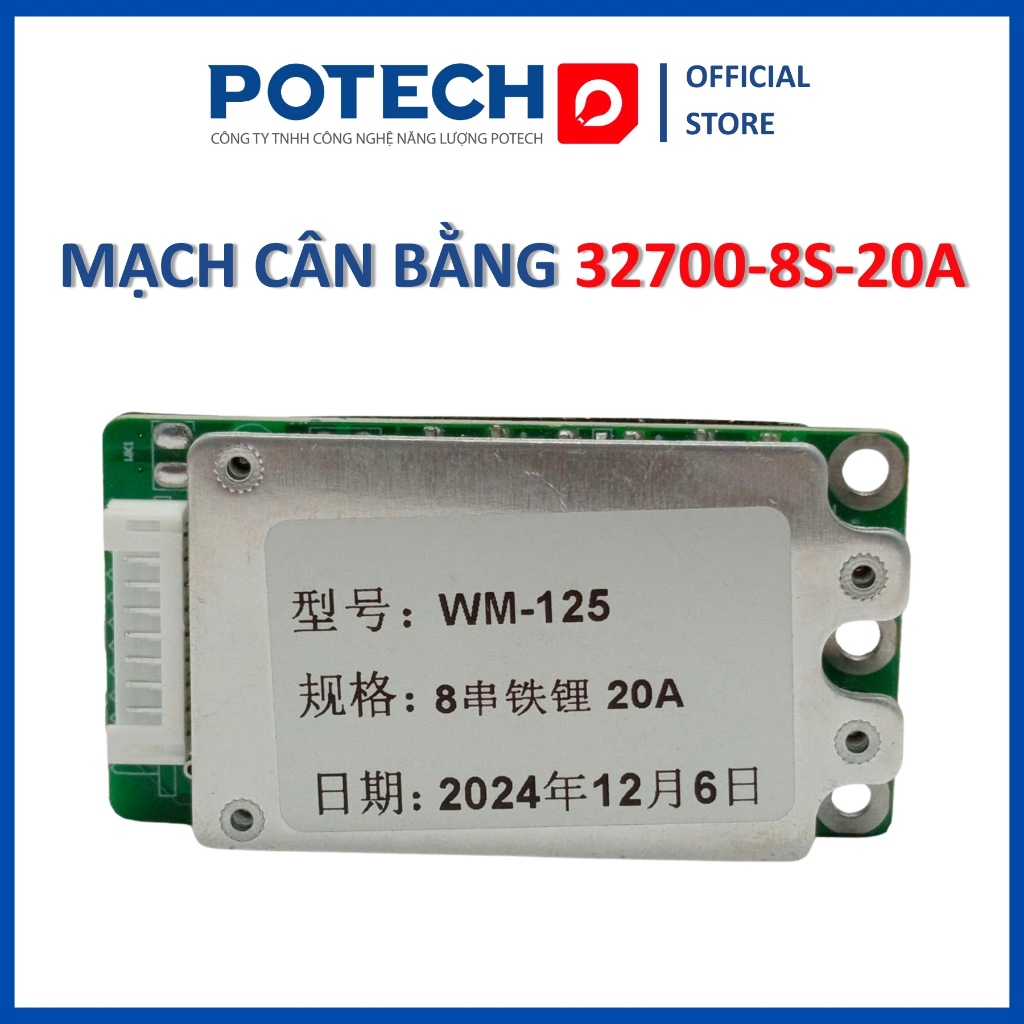[CAO CẤP] Mạch sạc pin 32700 8S 20A LiFePO4 có cân bằng, mạch BMS 8S 20A 8 cell 3.2V sạc cân bằng và