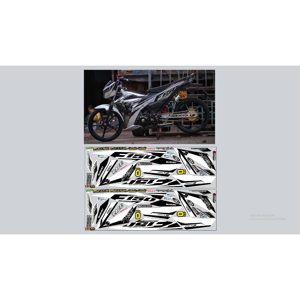 TEM XE RAIDER TRẮNG ĐEN