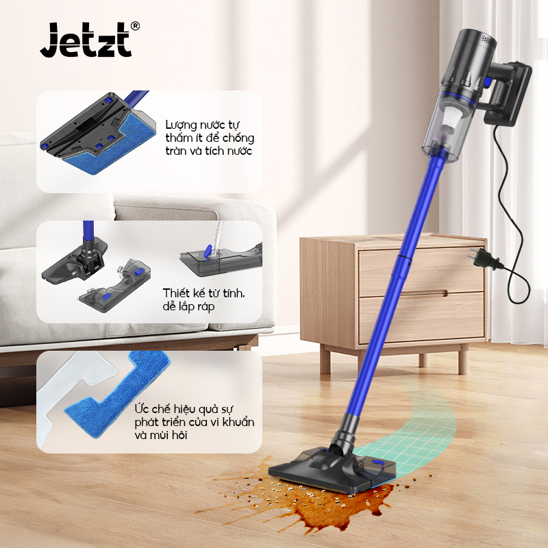 Máy hút bụi cầm tay có dây đa năng 6 tầng lọc bụi JETZT X7, lực hút 19000PA, trọng lượng siêu nhẹ | BigBuy360 - bigbuy360.vn
