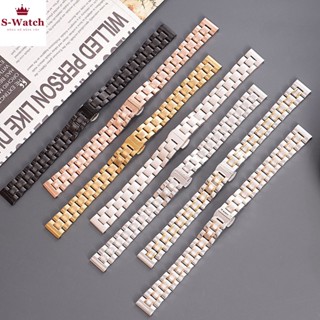 dây đeo đồng hồ kim loại khóa bướm bằng thép không gỉ 12mm 14mm 16mm kim loại sáng bóng đánh bóng dây đeo [5]