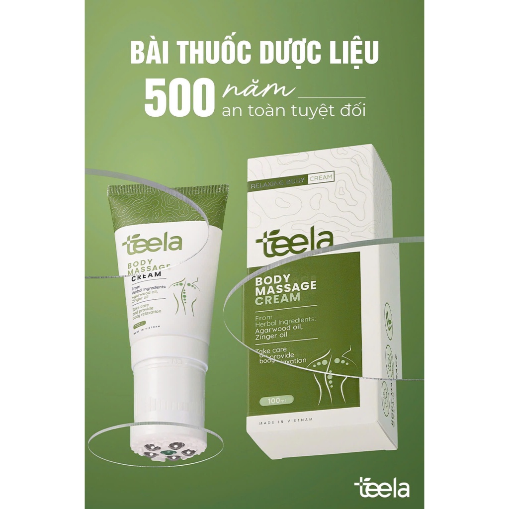 Kem TEELA - Massage Cơ Xương Khớp Chính Hãng, Massage Đa Tầng Cơ Xương Khớp, Cổ Vai Gáy TEELA dung tích 100ML LUNA