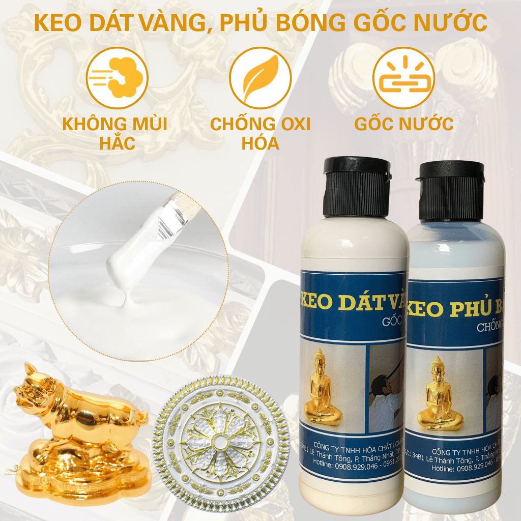 Keo Dát Vàng, Phủ Bảo Vệ Gốc Nước, Dát Vàng Tượng, Phào Chỉ Thạch Cao , Nội Thất, Đồ Thủ Công-80ml