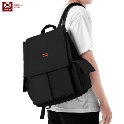 Balo Nam Nữ Thời Trang Đơn Giản Cá Tính Chất Liệu Chống Thấm Nước HARAS HR369