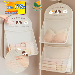 Túi Đựng Đồ Lót Tất Vớ Treo Tủ Quần Áo Vải Lưới Thoáng Khí, Giỏ Lưới Treo Đồ Cá Nhân Đa Năng 1-2-3 Ngăn Gọn Gàng