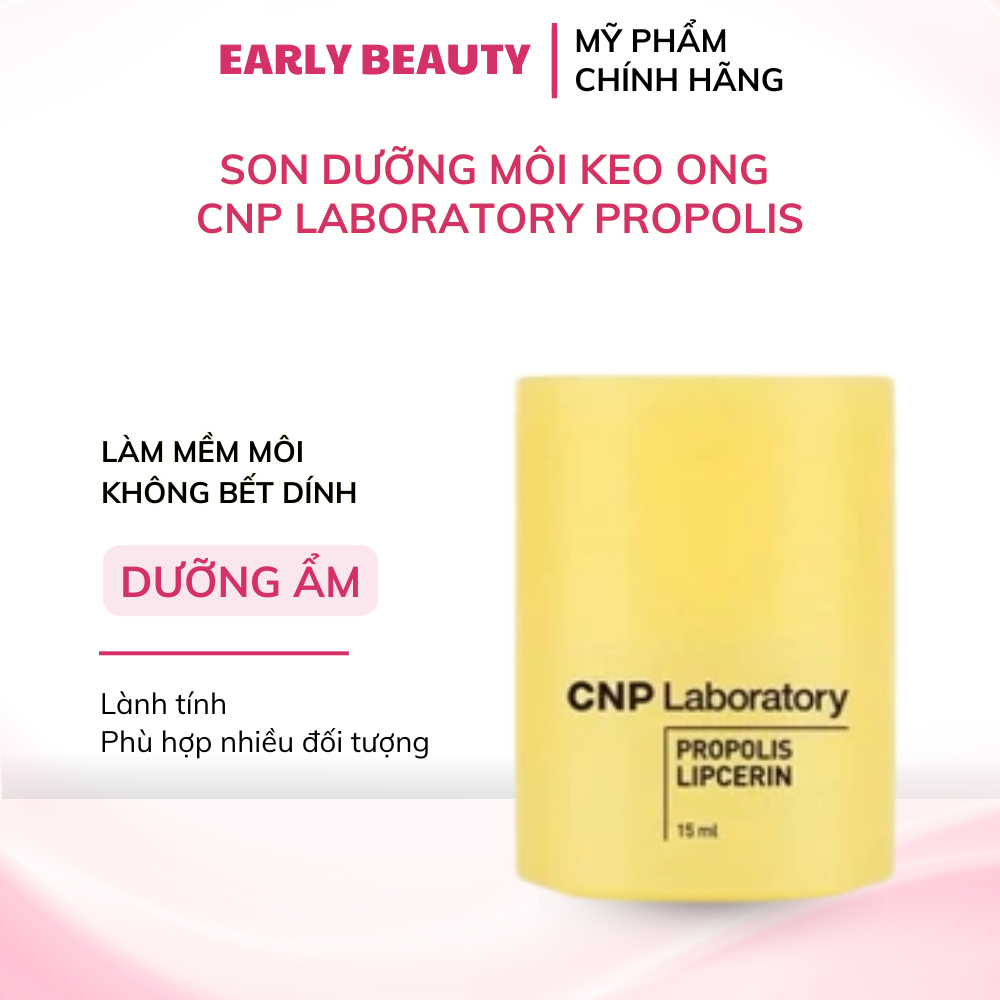 Son dưỡng môi CNP Lipcerin Dưỡng môi keo ong CNP Laboratory Propolis cấp ẩm và phục hồi môi nứt nhẻ 